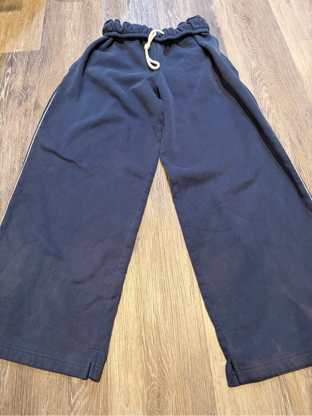 Urban Outfitters Navy Wide-Leg Joggers with Drawstring
